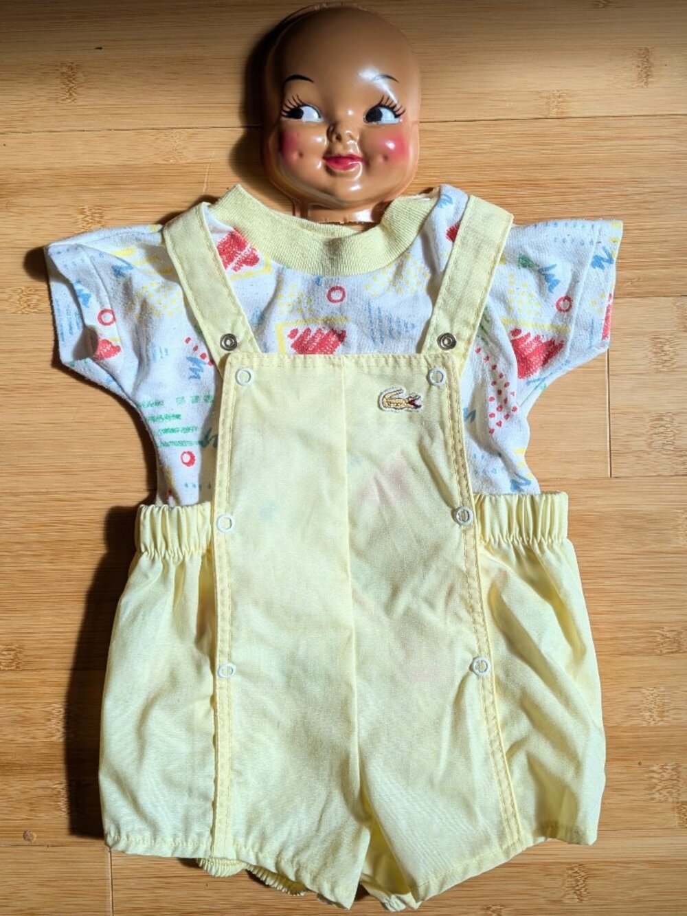 Vintage 80s Izod Lacoste Baby Boy Romper Set